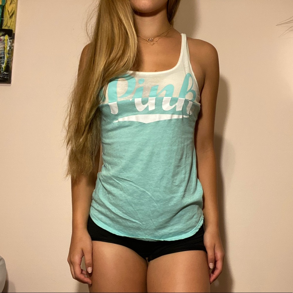 Pink Open Back Tank Top